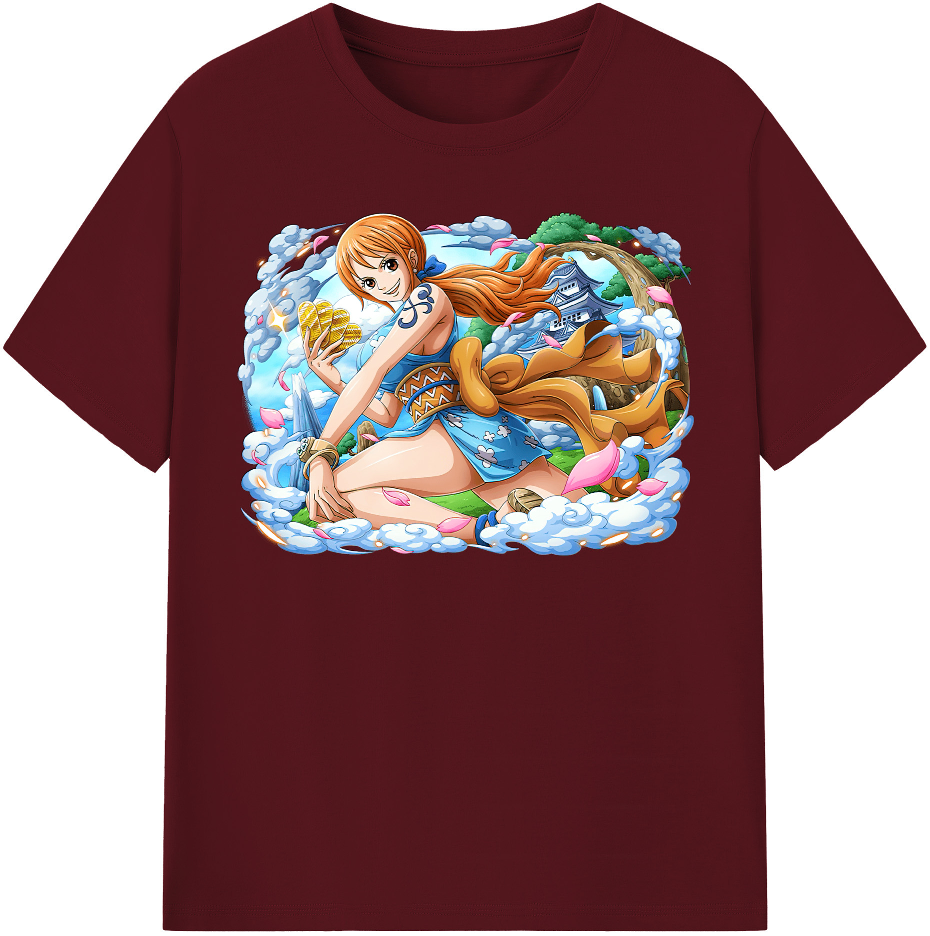 ワンピース ナミ ONE PIECE Nami 綿100％半袖Tシャツ（フロントプリント）
